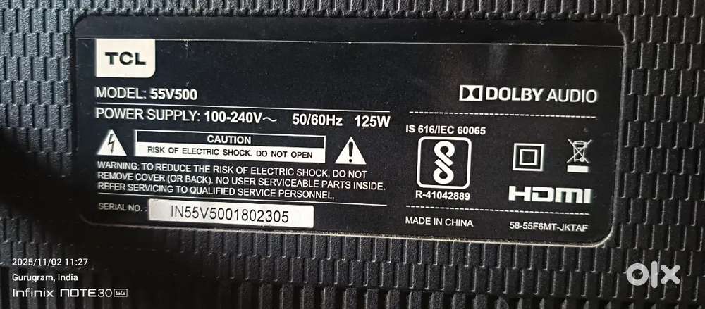TCL 55 inch led