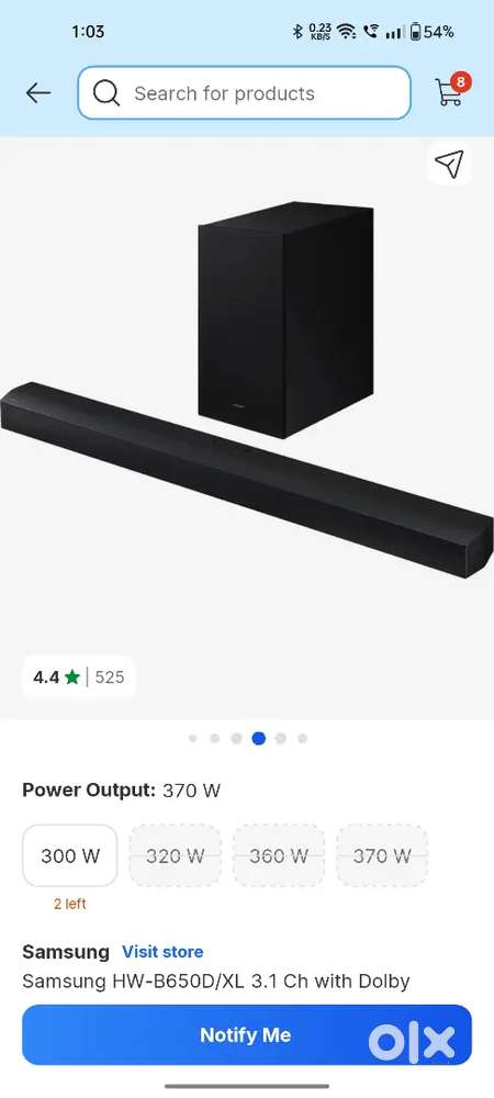 Sumsung b650d/XL 370 W 3.1 dolby digital Plus/ dts virtual x