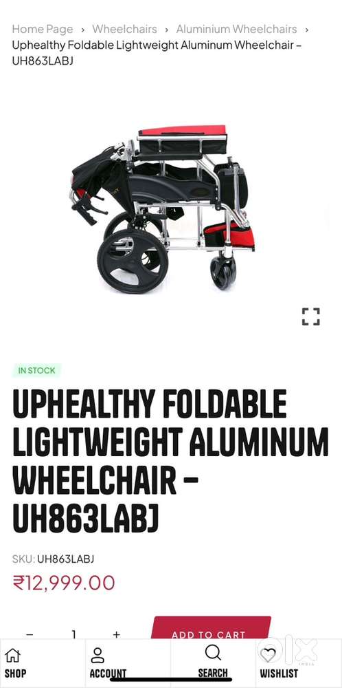 Uphealthy Wheelchair (Foldable) - UH863LABJE1246