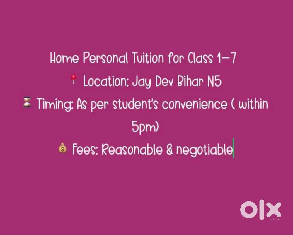 Personal home tution