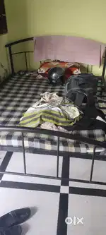 Loha ka bed ges chulha all bartan ak choti almari fan and color fan