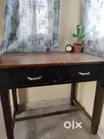 Vintage Wooden Study Table with Storage – Sturdy & Affordable