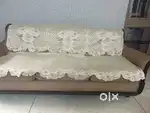 THREE + ONE+ ONE SEATER SOFA SET AND DINING TABLE WITH SIX CHAIRS