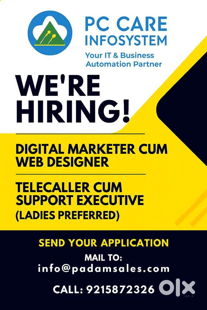 Digital Marketing Web Designer Telecaller Support Executive