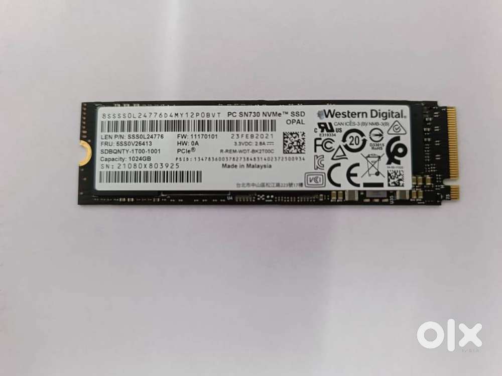 WD 1TB SSD PC SN730 NVMe PCIe Gen3 x4 M.2 2280 SDBPNTY WITH CASE