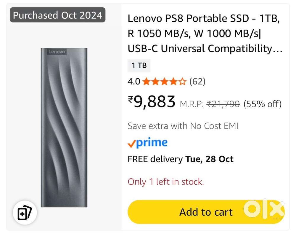 Lenovo 1 TB Portable SSD