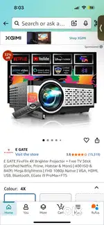 Egate brandnew projector from amazon