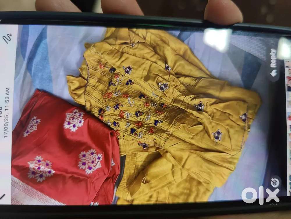 Yellow suit banarasi duppata