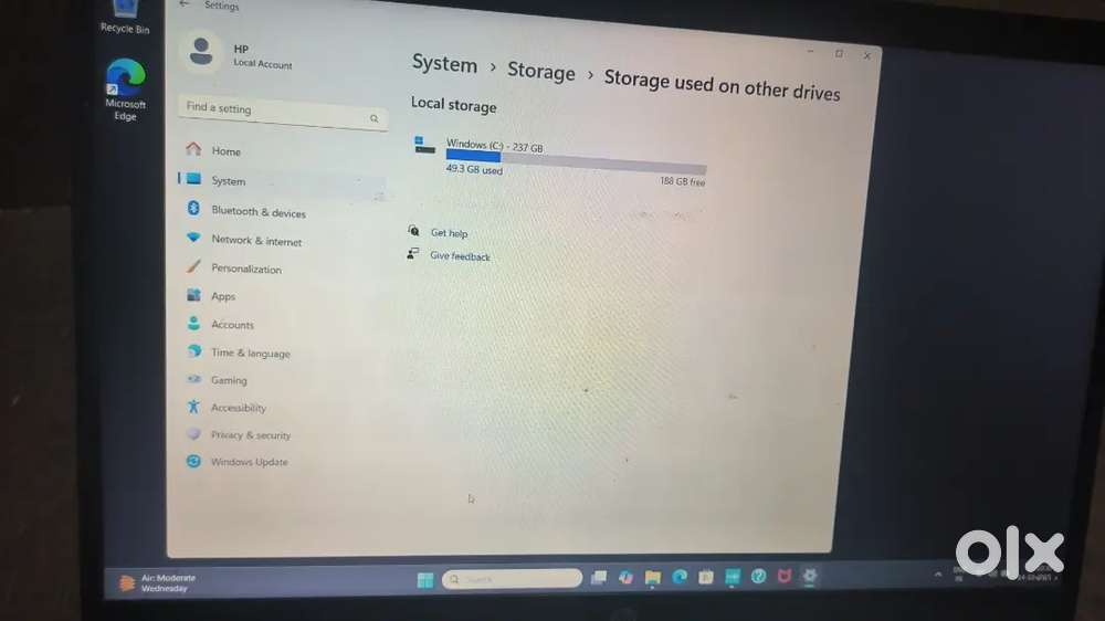 Hp 15s laptop 8gb ram and 256gb storage Ryzen 3 5300u