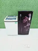 #$¥€ I'dJS03 lG flower design 190ltrs single door fridge & LG top load