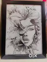 Girl sketch for room decor