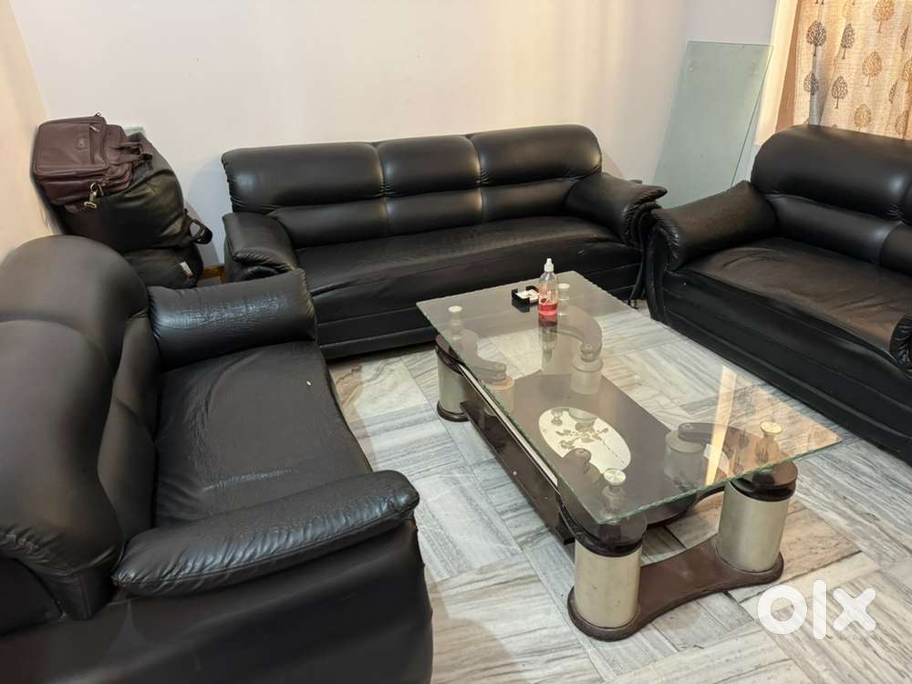Black colour sofa