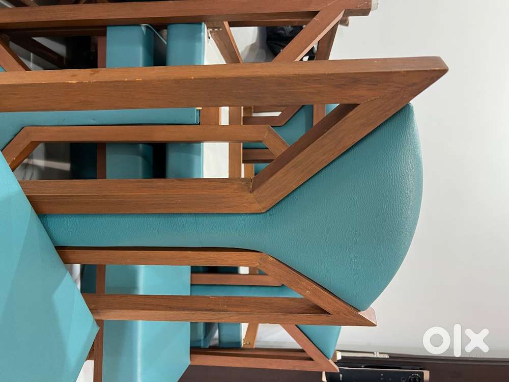 Luxury Teak Wood Chairs – Set of 10, As Good As New