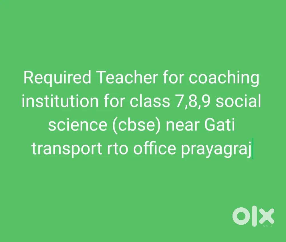 Required teacher for social science class 7,8,9