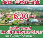 Saravanampatti kovilpalayam  plot Sale @_ Sathy Rd Near