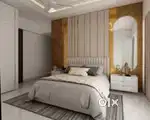 1/6 BHK flats office in full furniture and turanky project solution