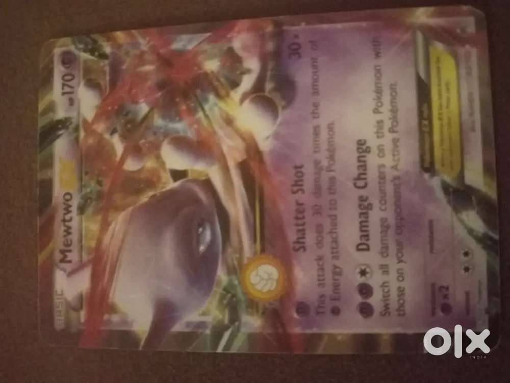 Pokemon Card Mewtwo EX basic rare  card