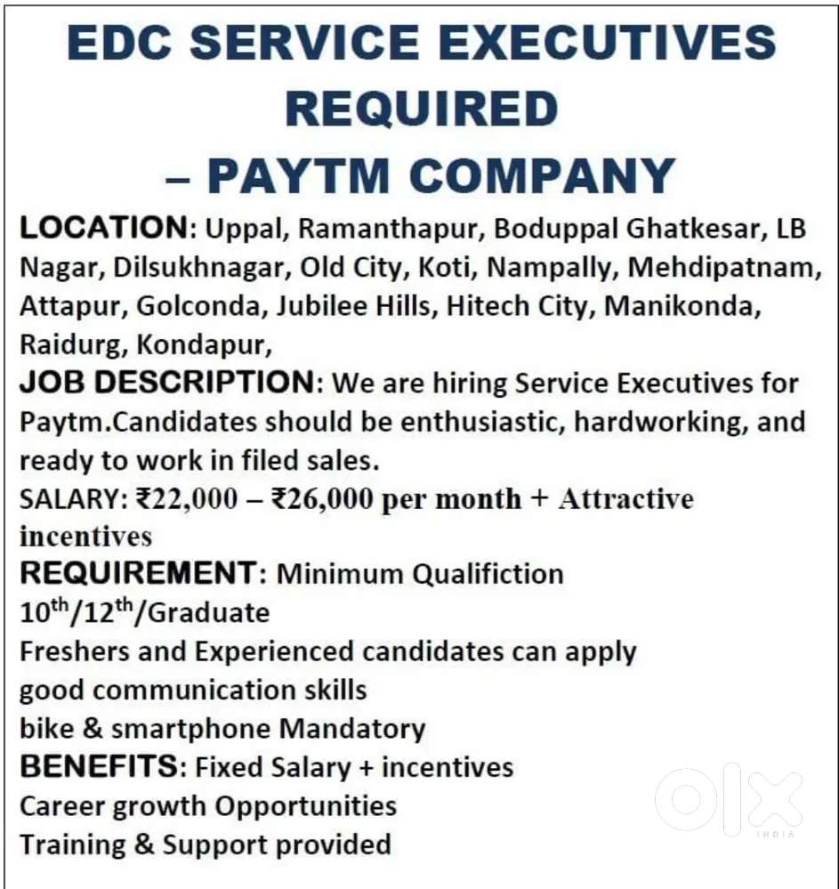 PAYTM EDC SERVICE EXECUTIVES