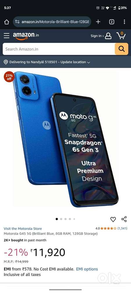 MOTO G34 5G WITH BOX