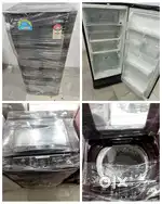 I'd57 samsung black single door fridge & top load washing machine
