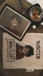 Anime paintings and tote bag