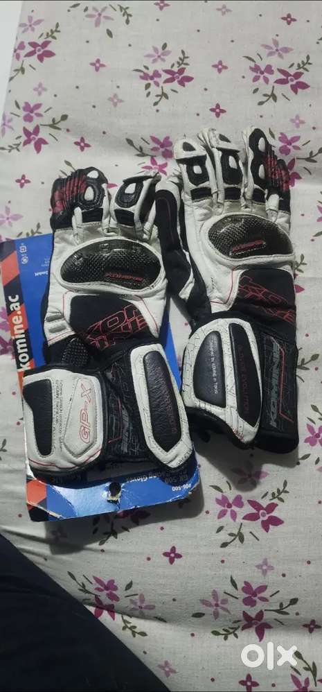 Riding gloves of Komine  gpx r tech (full gaunlet gloves) unused