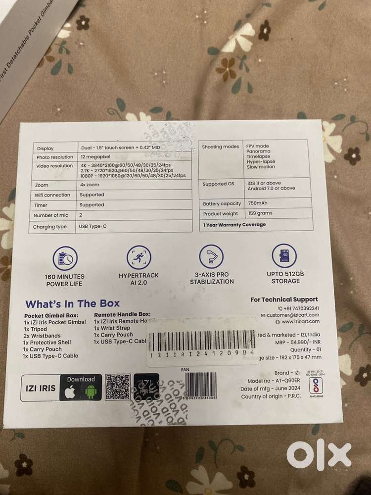 IZI IRIS Cinematic Pocket Camera – Ultra Stable, Barely Used