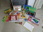 Toys, chair, skates, books & kids helmet  on sale in v good condition
