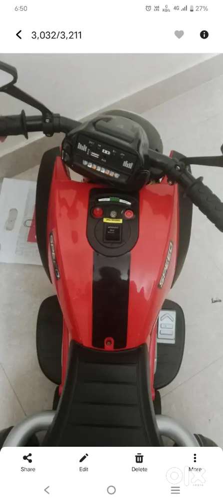 Kids Stylish Bike with charger and also blutooth connection