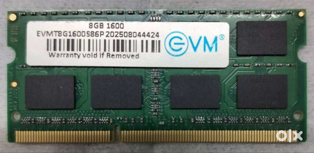 EVM 8GB DDR3 Laptop RAM 1600MHz So-DIMM Memory -High-Speed Performance