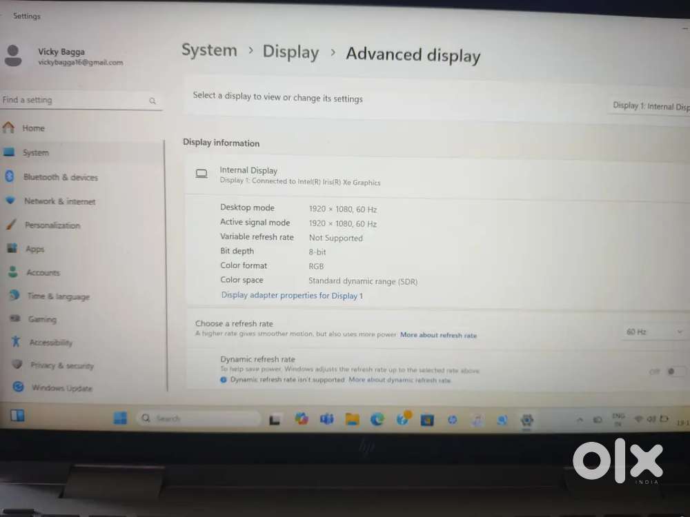 37000 Hp laptop 256gp new condition 1 year old touch screen