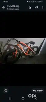 Fat tyre bicycle 26×4.0 orange color