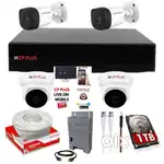 CPPLUS HD CCTV Security Camera Combo Set Night Vision 2.4 mp, Bullet