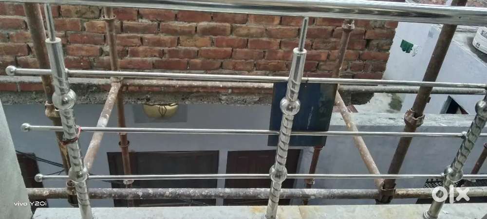 Balcony  stell railing 304 grade ..8 feet width two piece railing