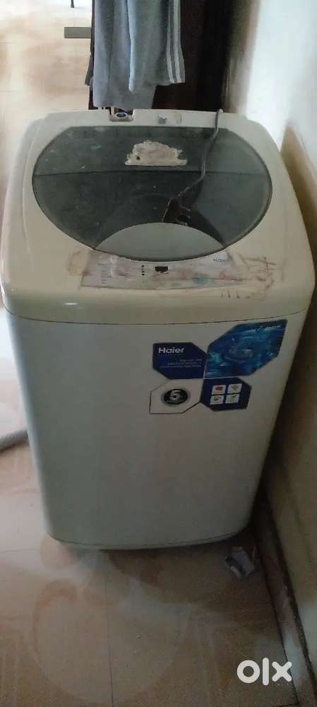 Haier 6 kg fully automatic top load washing machine.