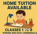 Home tutor for class 1 to 8 (CBSE)
