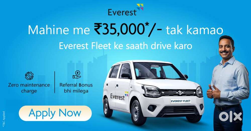 Everest Fleet ki cars Uber pe chalane ke liye driver chahiye