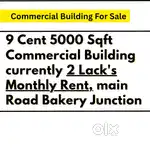 Commercial 9Cent 5000 Sqft Building Bakery Junction with Rental income