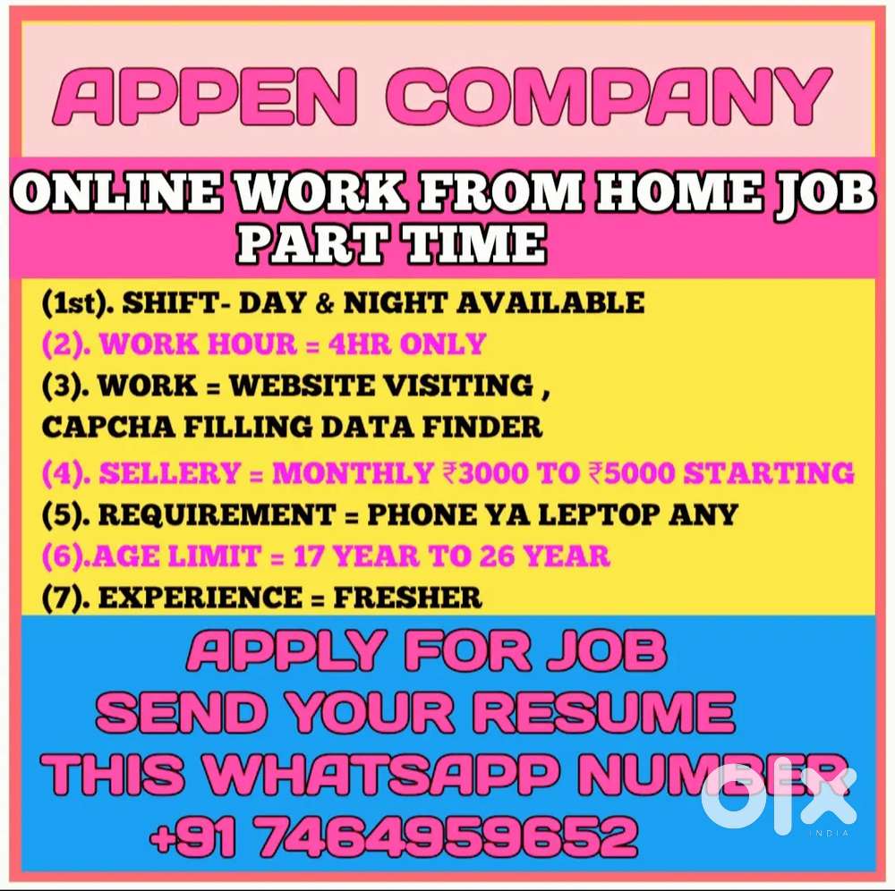 Work From Home Online Job Data Entry M3