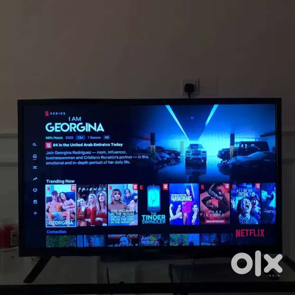 New 32inch frameless SMART led tv qled panel high vision display Dolby