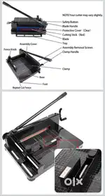 JD9 17'' Guillotine Paper Cutter, Heavy Duty A3+ Trimmer Machine