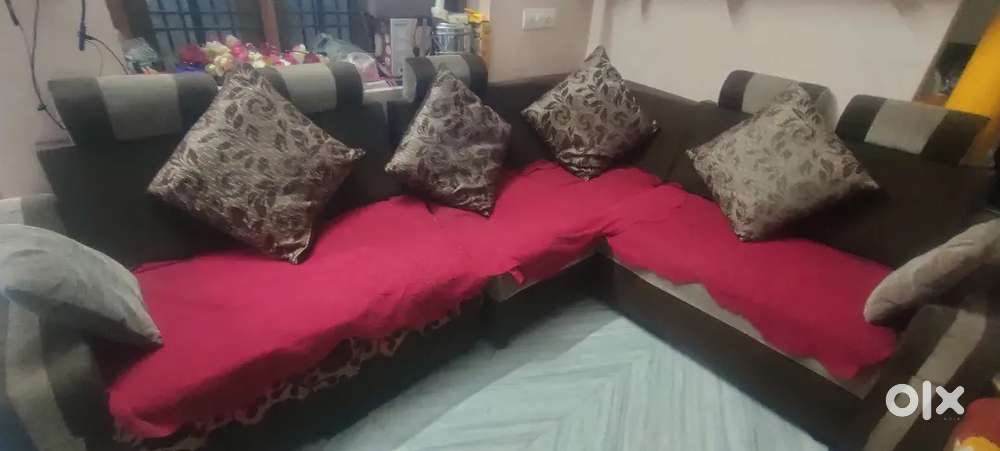 7 seater sofa set and diwan cot