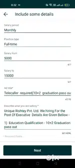 Telecaller  required(10+2  graduation pass out)