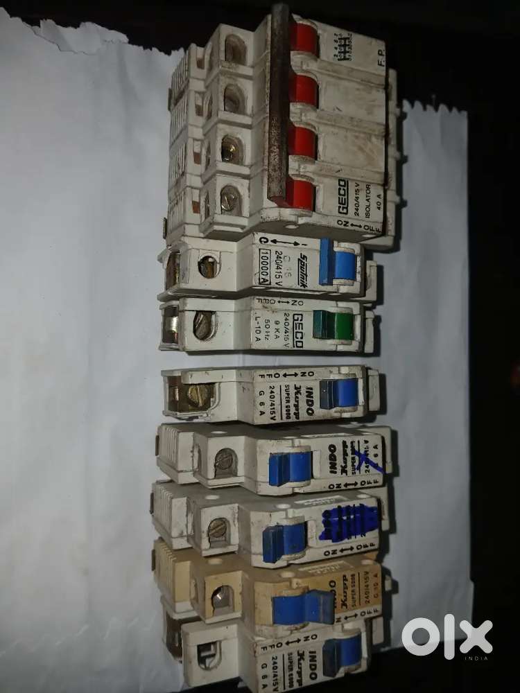 Used But Working 7MCBs & One Power On/Off MCB Available For Sale
