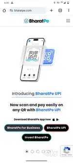 Bharat pay QR code onboarding job