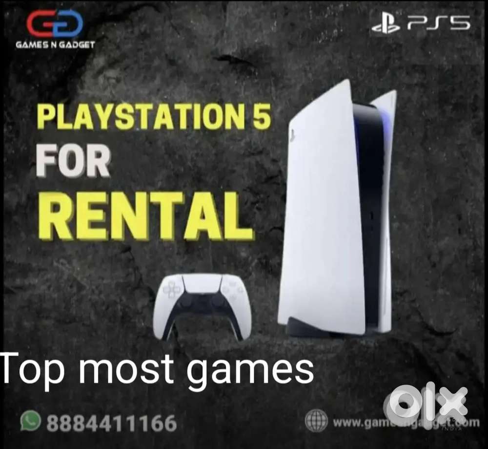 PlayStation and X box gaming product available for rent