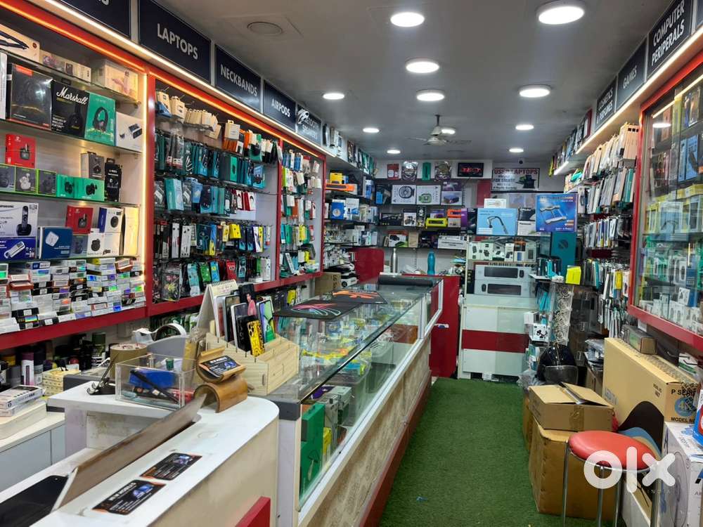 fully equipped and modern mobile accessories shop