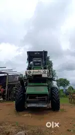 John Deere harvester, two wheeler