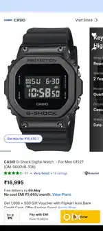 CASIO G-Shock Digital Watch - For Men G1527

(GM-5600UB-1DR)
