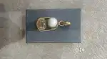 Pukhraj and pearl pendant 6 ratti